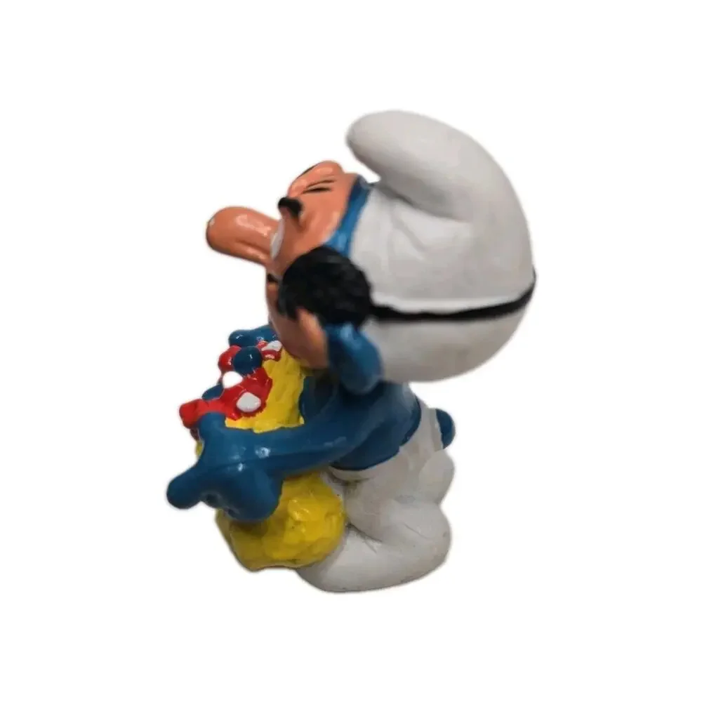 Schleich Smurf Halloween Gargamel Mask Figurine Peyo PVC Toy 1984 VINTAGE RARE